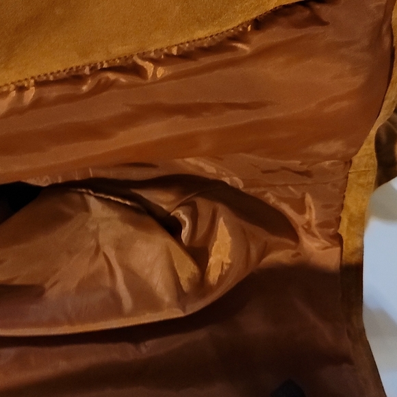 Vintage woman's Western  genuine brown suede size M jacket - Picture 6 of 11